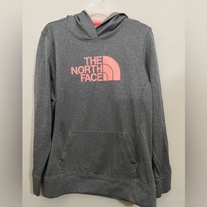 The North Face Hoodie Sweatshirt Womens XL Pink/Gray PulloveR